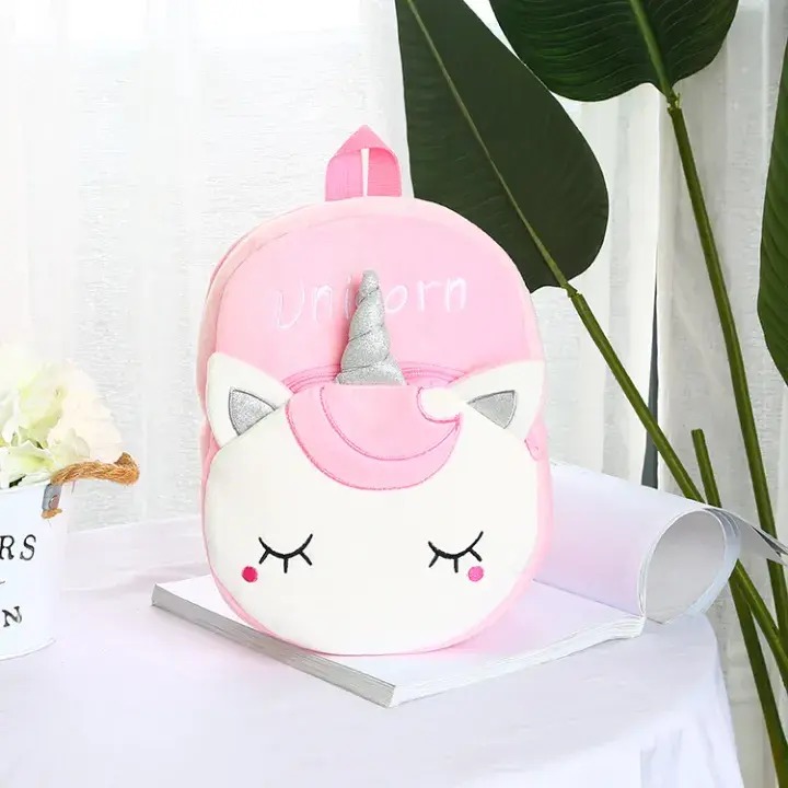 Pink Unicorn New Shape Plush Backpack Bag