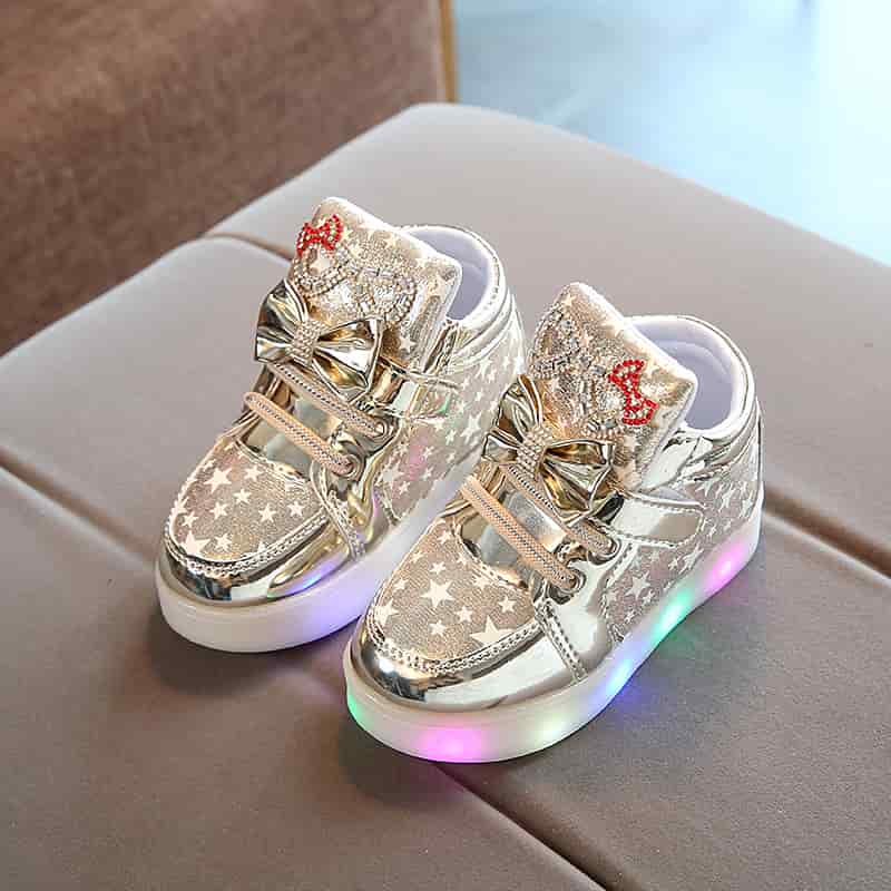 Lighting Shoe Golder Bow 30