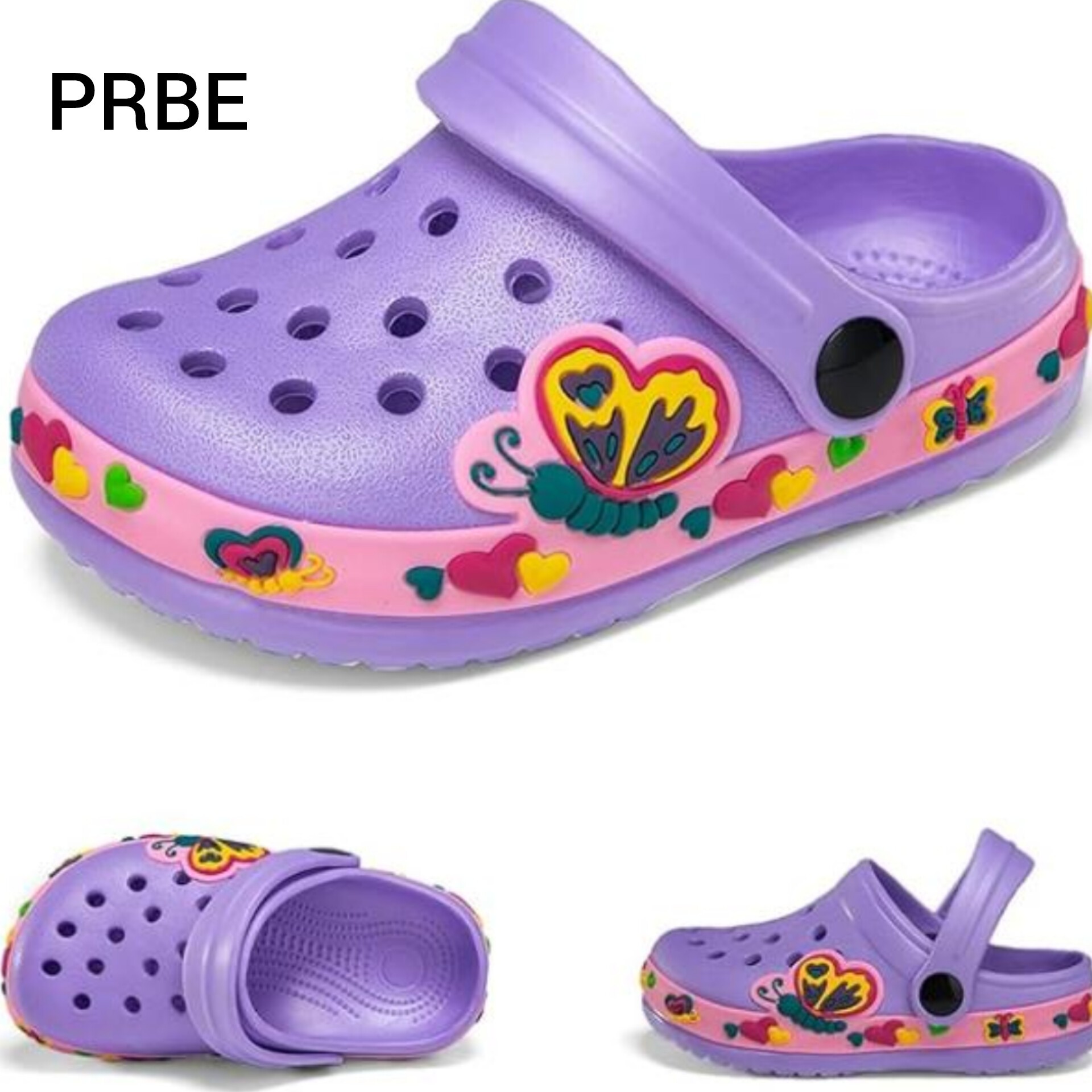 Girl Crocs Shoe Purple Bee  -PRBE -24