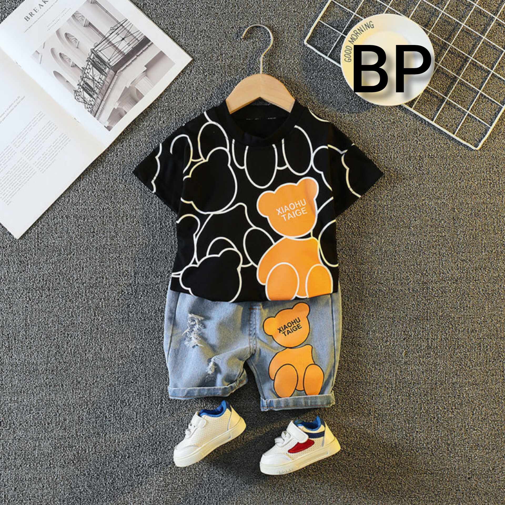 Boy Dress Black Print -BP -90