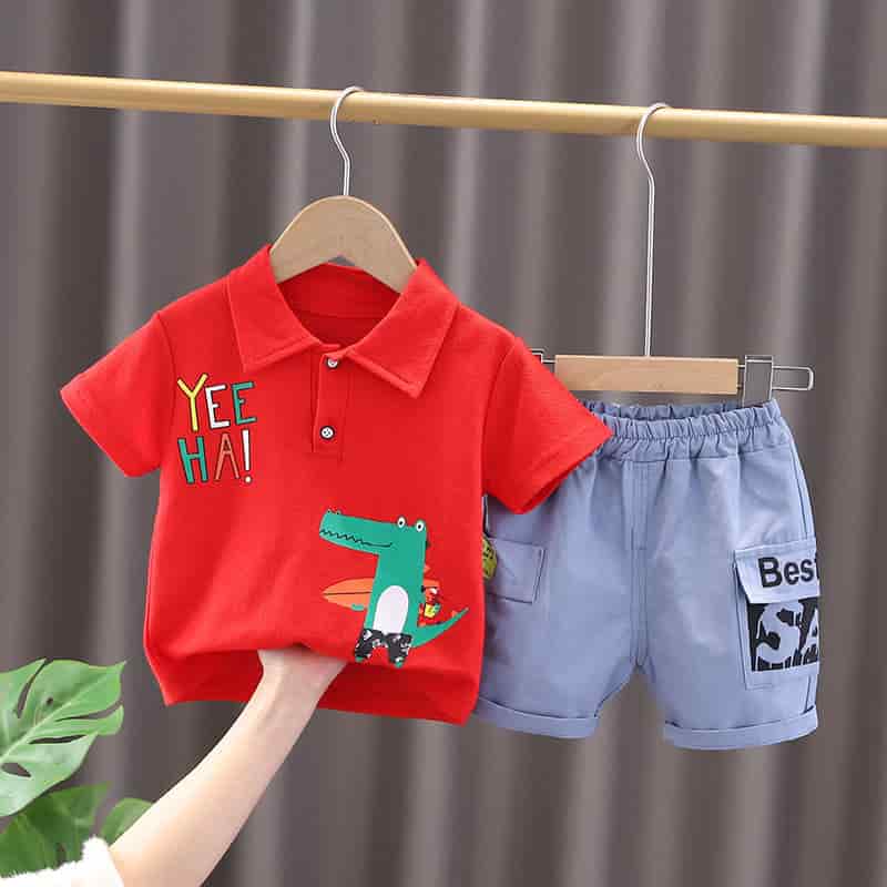 Boy Dress Red Dynosor T-Shirt 110