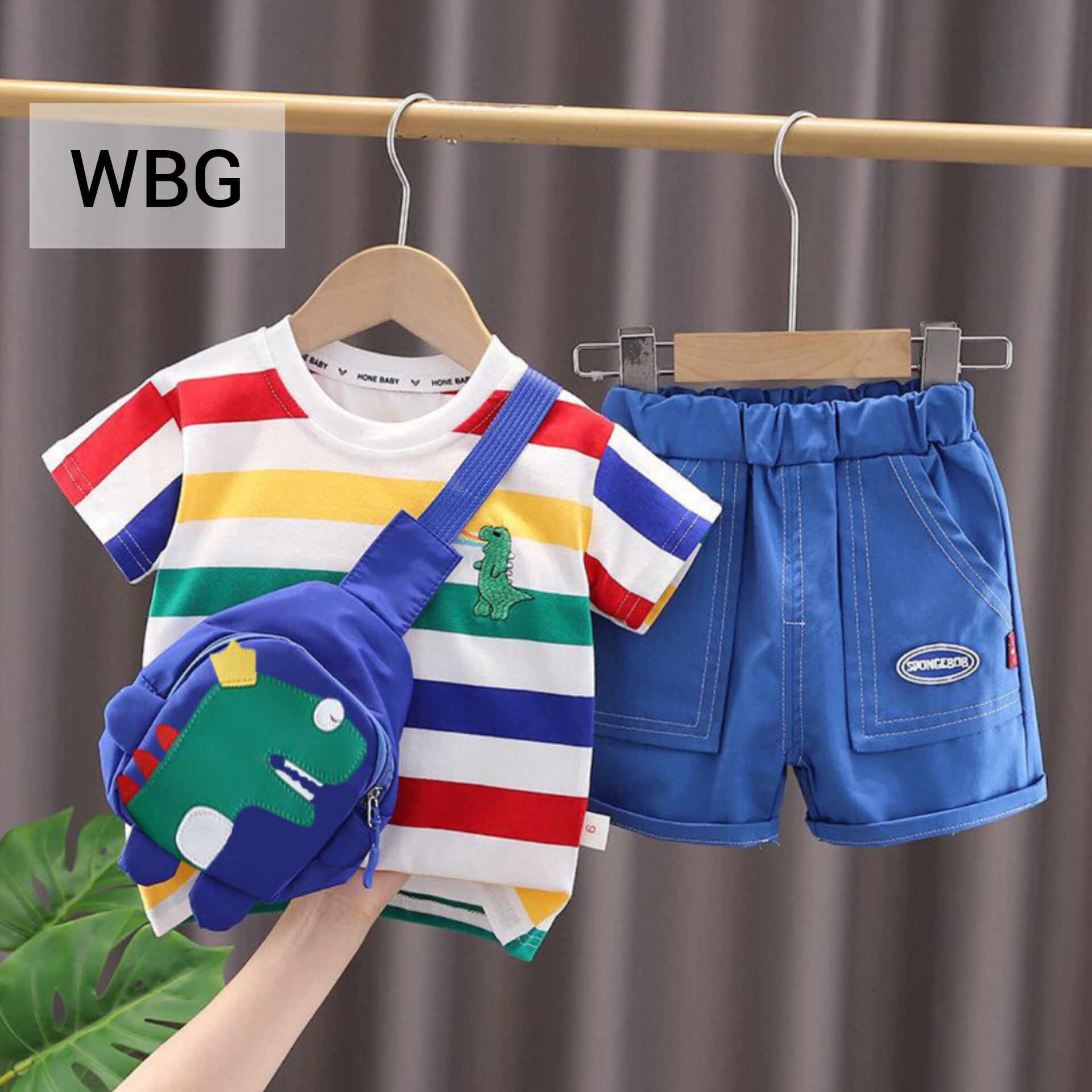Baaby Boy Dress With Side Blue Bag -WBL -80