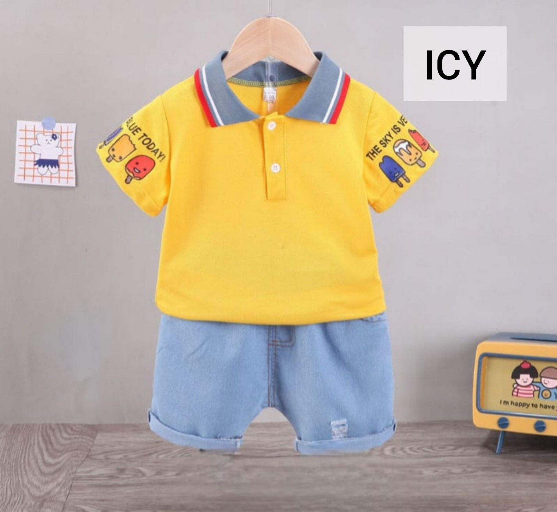 Boy Dress Ice Cream Yellow -ICY -90