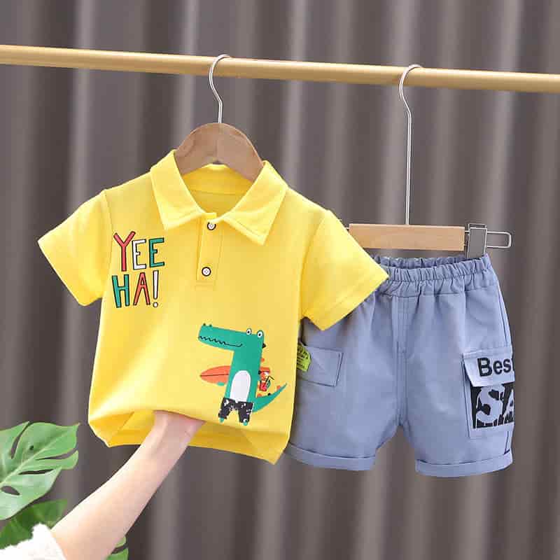 Boy Dress Yellow Dynosor T-Shirt 80