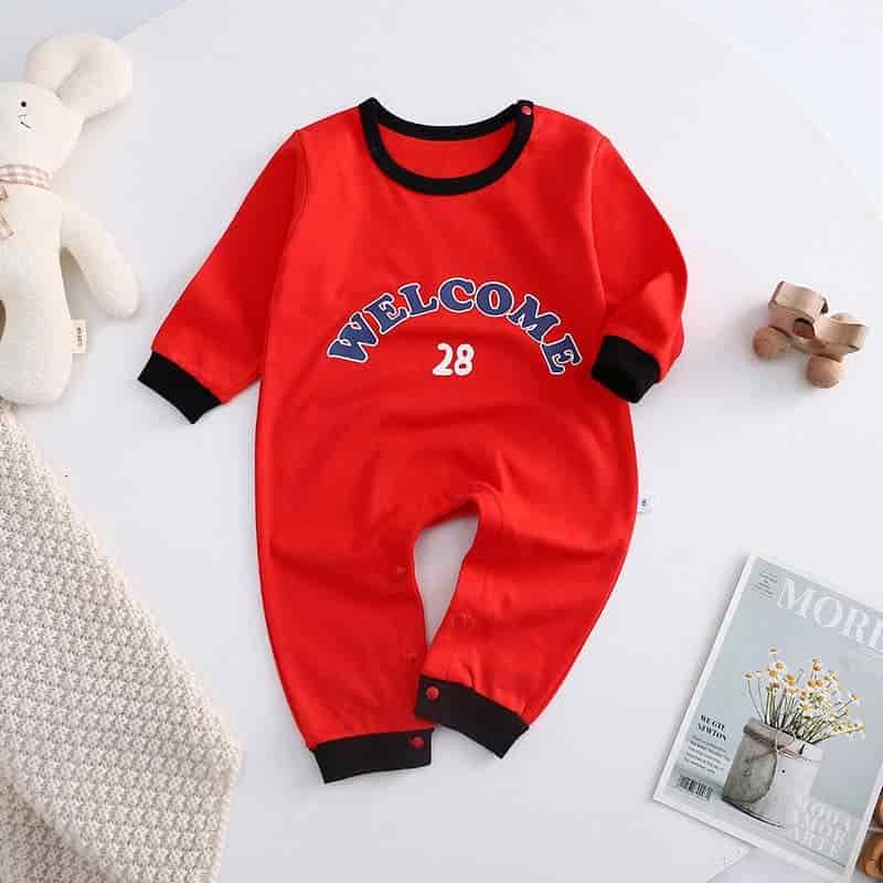 Cotton Romper red 73