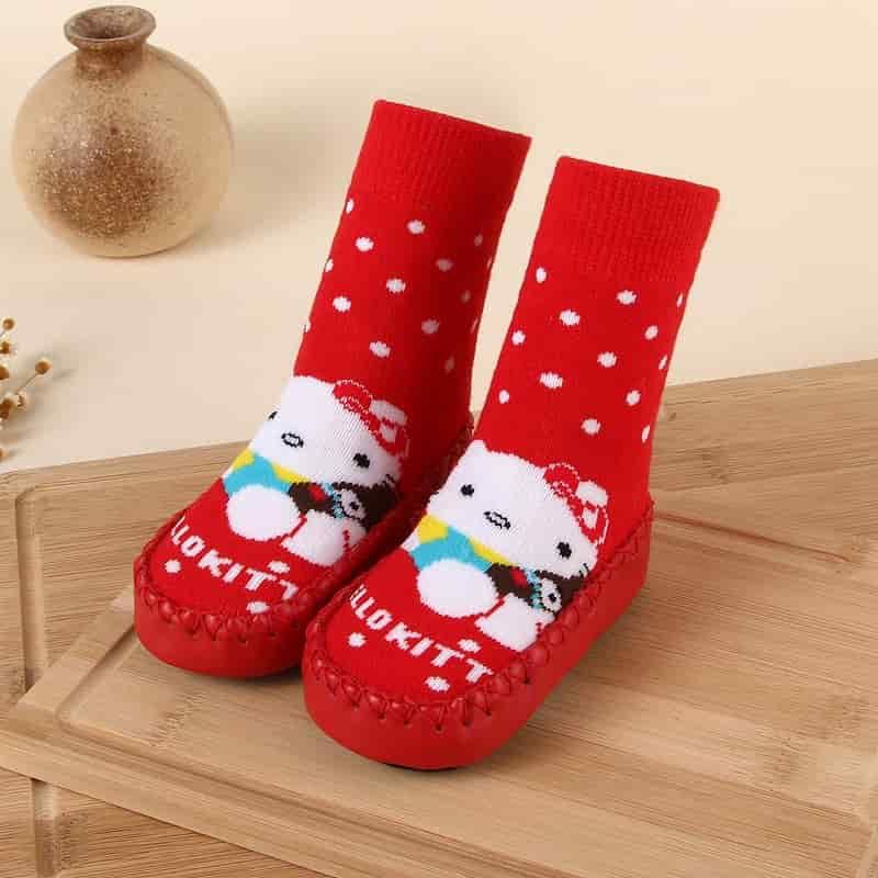 red print shoe socks 11