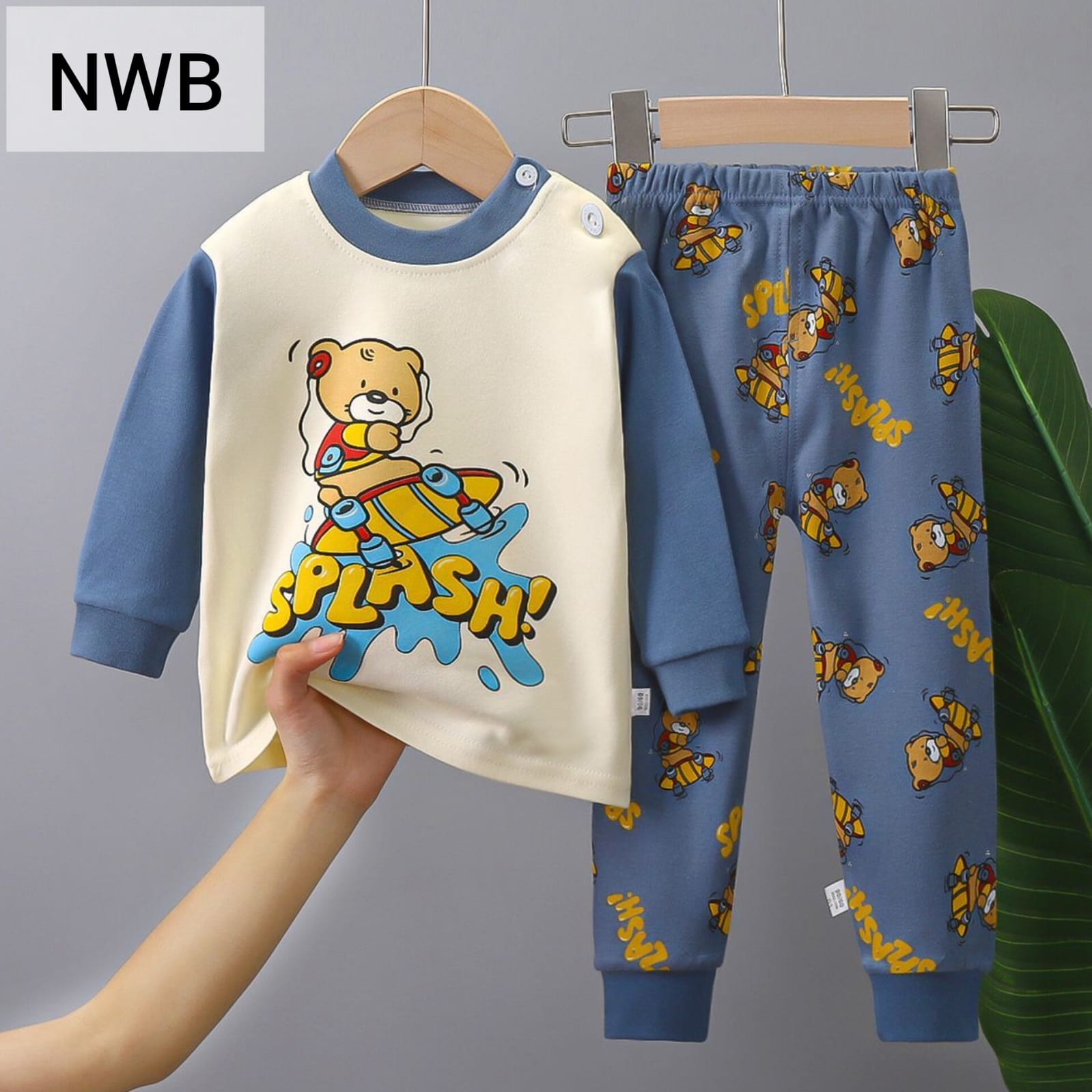 Winter Full Sleeve White Blue Genji Set -NWB -80