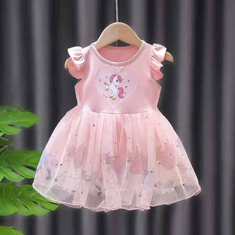 Girl Dress Pink Unicorn XL