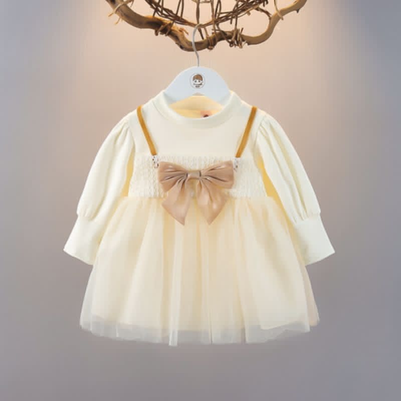 Winter Full Sleeve Girl Dress White - XXL